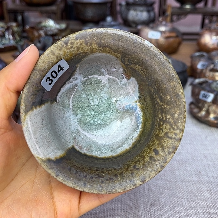 裸柴烧陶瓷手工茶器