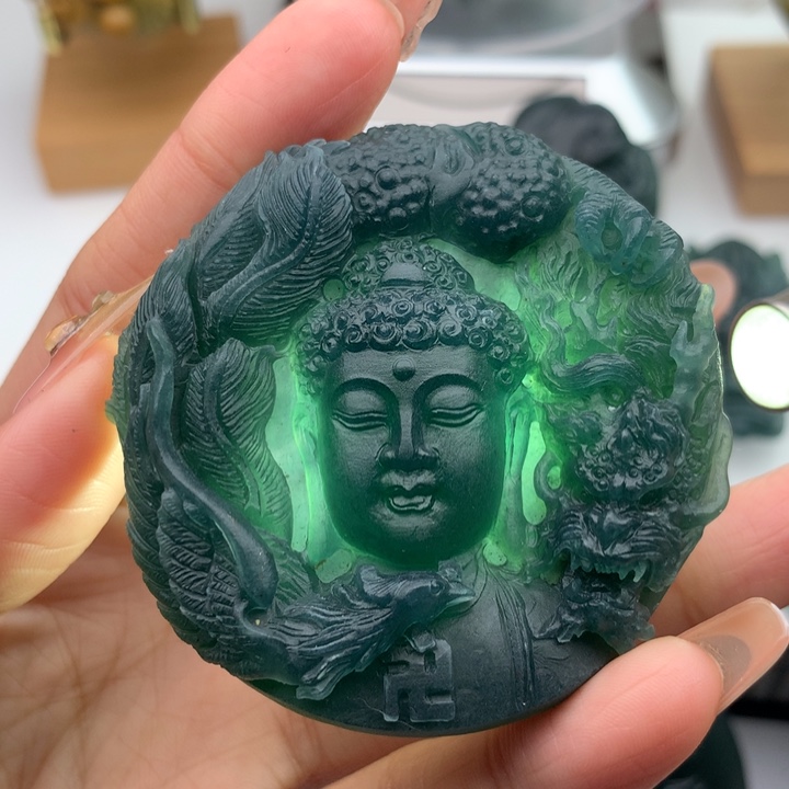定制翡翠未镶嵌龙王翡翠