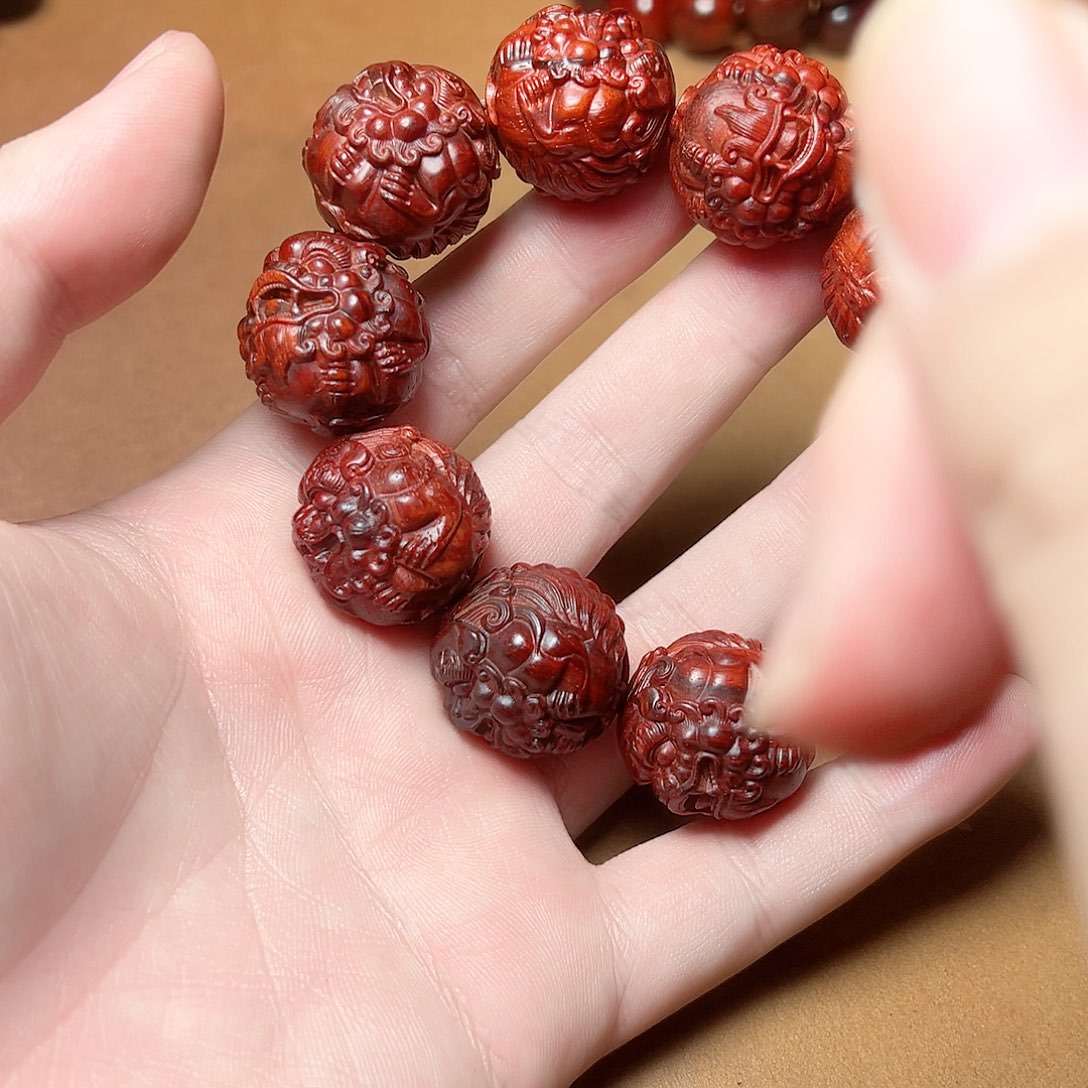 手串/手链小叶紫檀25貔貅顶泥fiy泥料