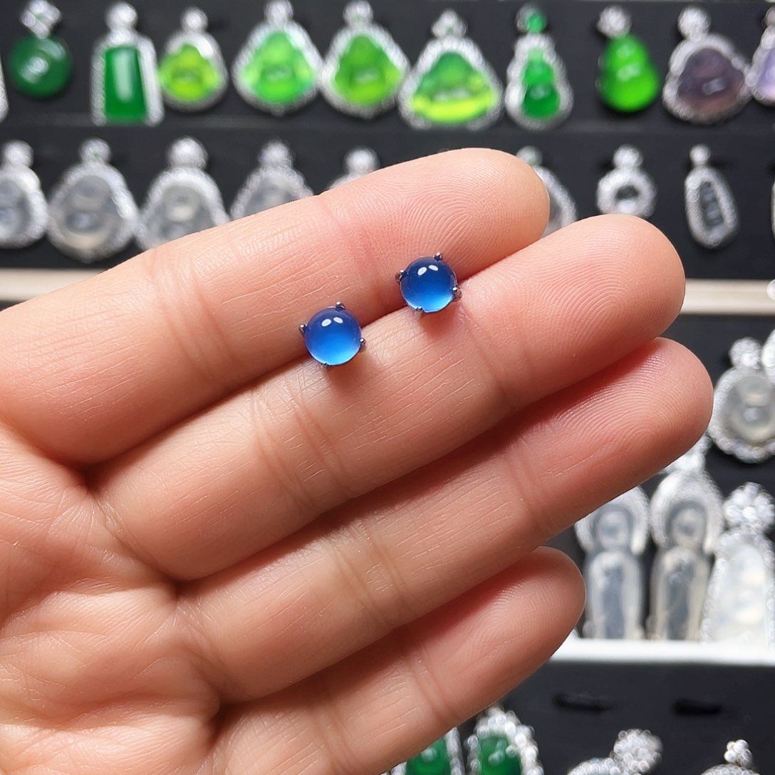 玛瑙/玉髓耳钉合金