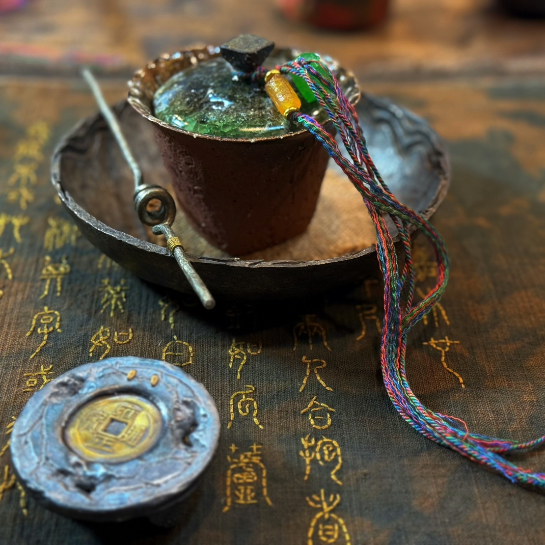 原矿粗陶柴烧方盖碗（落灰不一样）