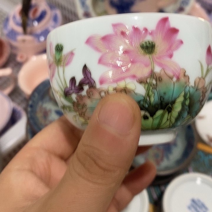 陶摆件景德镇陶瓷主人杯1344