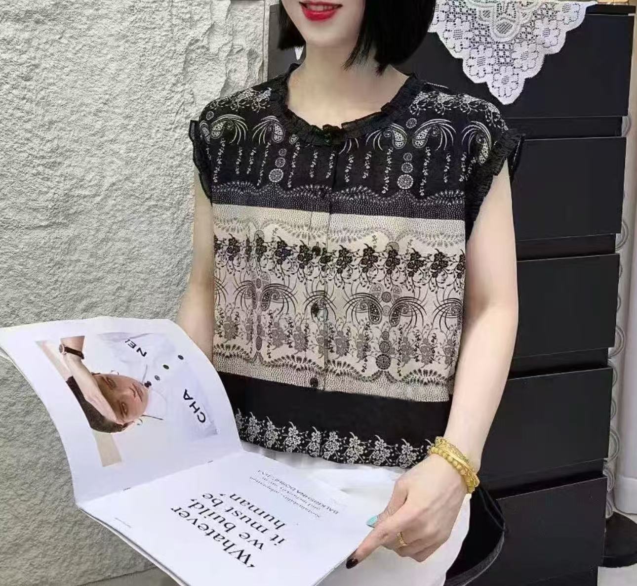 2025洋气百搭减龄显瘦新款气质女短袖设计感上衣#919