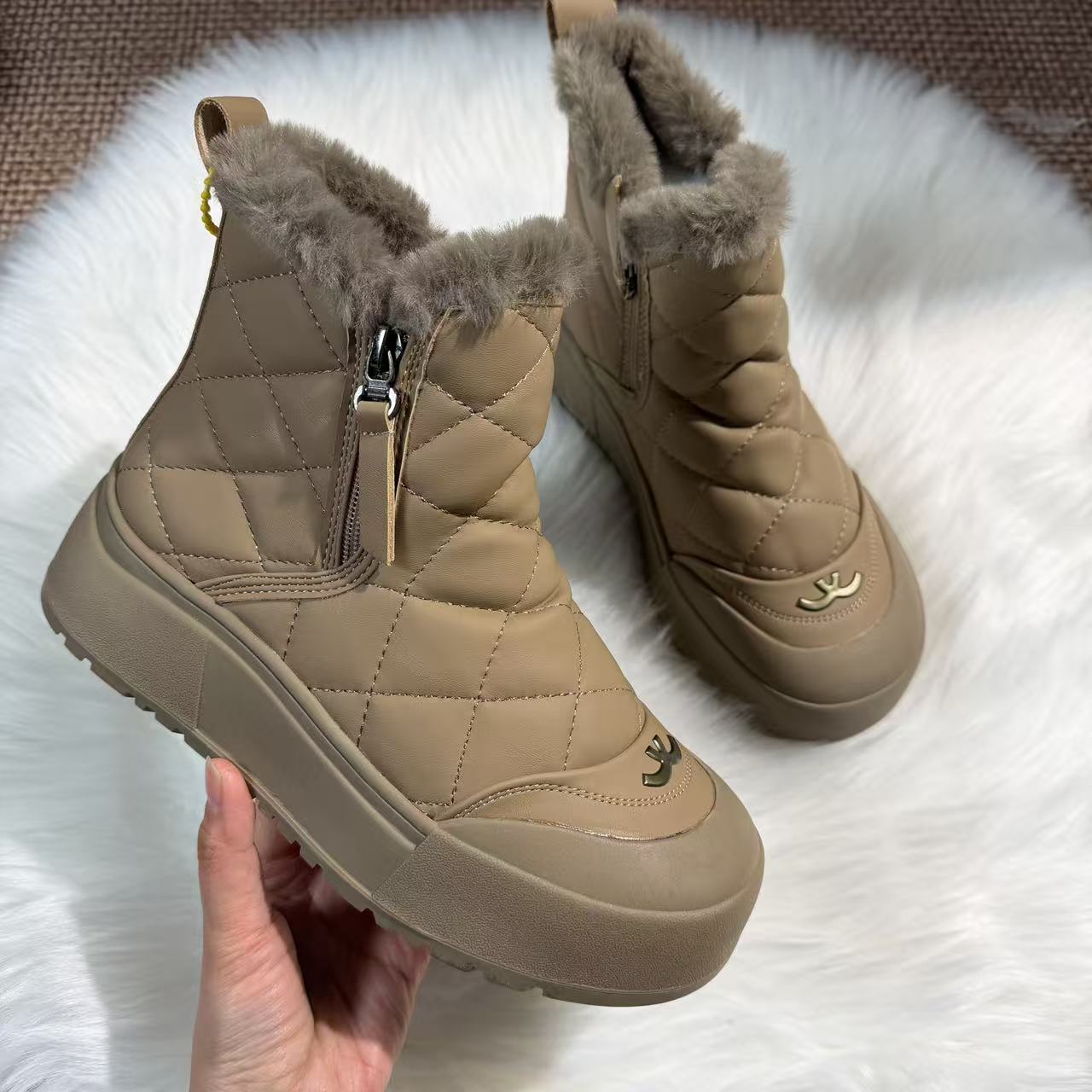 保暖时尚雪地靴码厚底雪地靴棉靴加绒时尚靴子秋冬2025