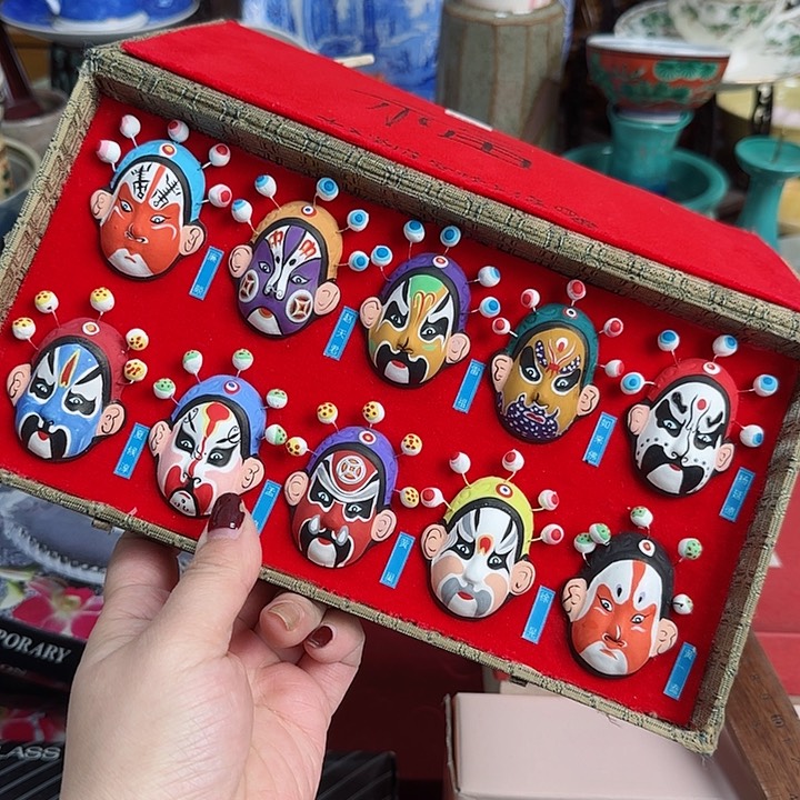 瓷片京剧十脸谱啊啊啊啊啊啊