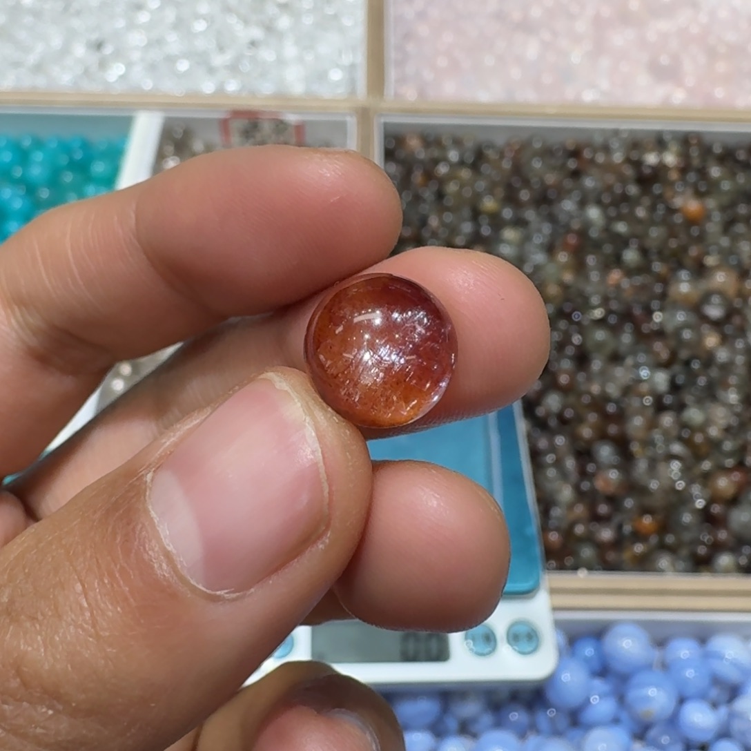 水晶未镶嵌珠宝半成品浇花水晶单珠10.9mm