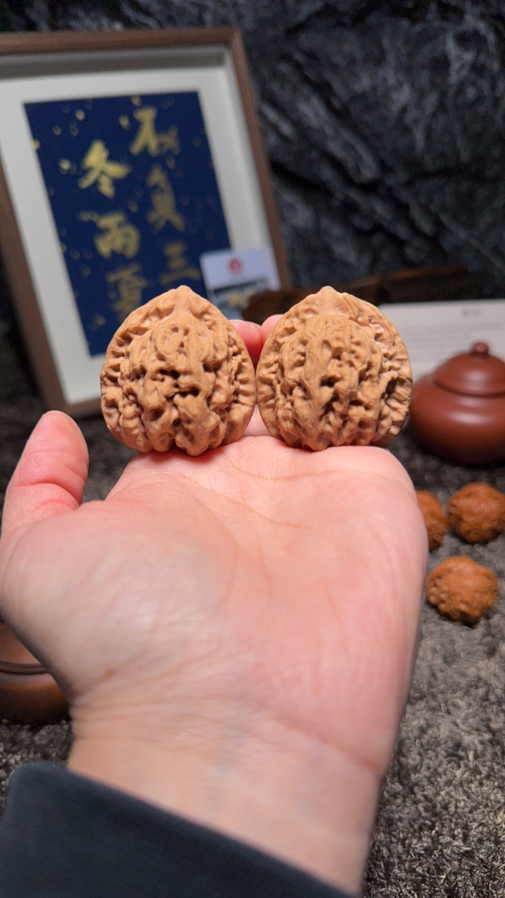 文玩核桃 盘山佛肚1359号42.5尺寸