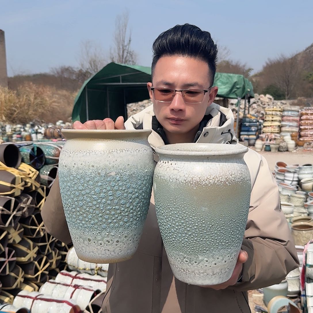 紫砂花盆口18高25（两个泡泡老庄