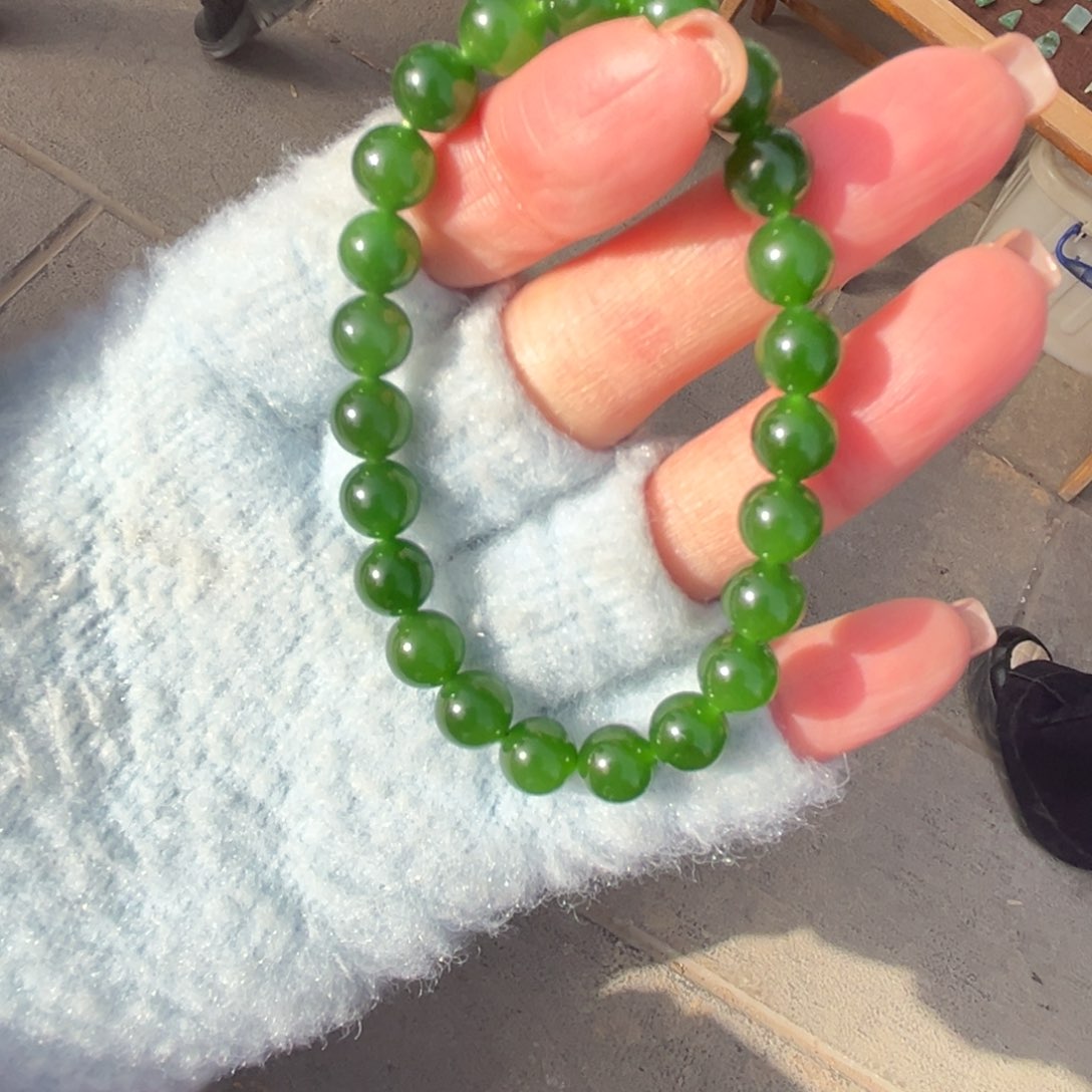 和田玉（碧玉）手链未镶嵌