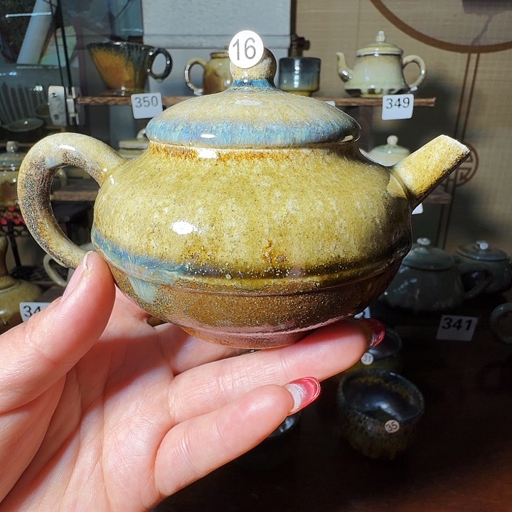 建水紫陶柴烧白泥柴烧壶微瑕