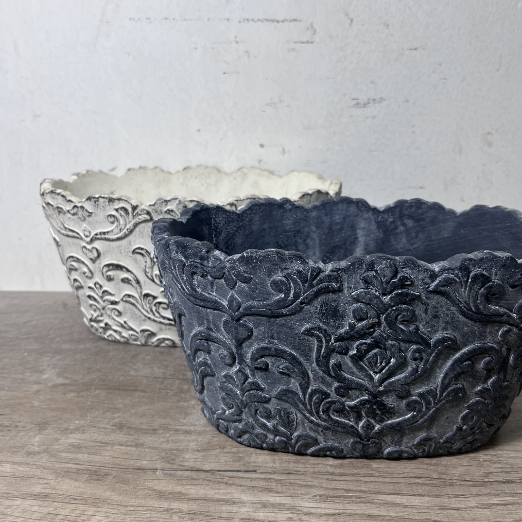 孔雀蓝色简约多肉花盆家用陶土花盘可作办公室装饰品
