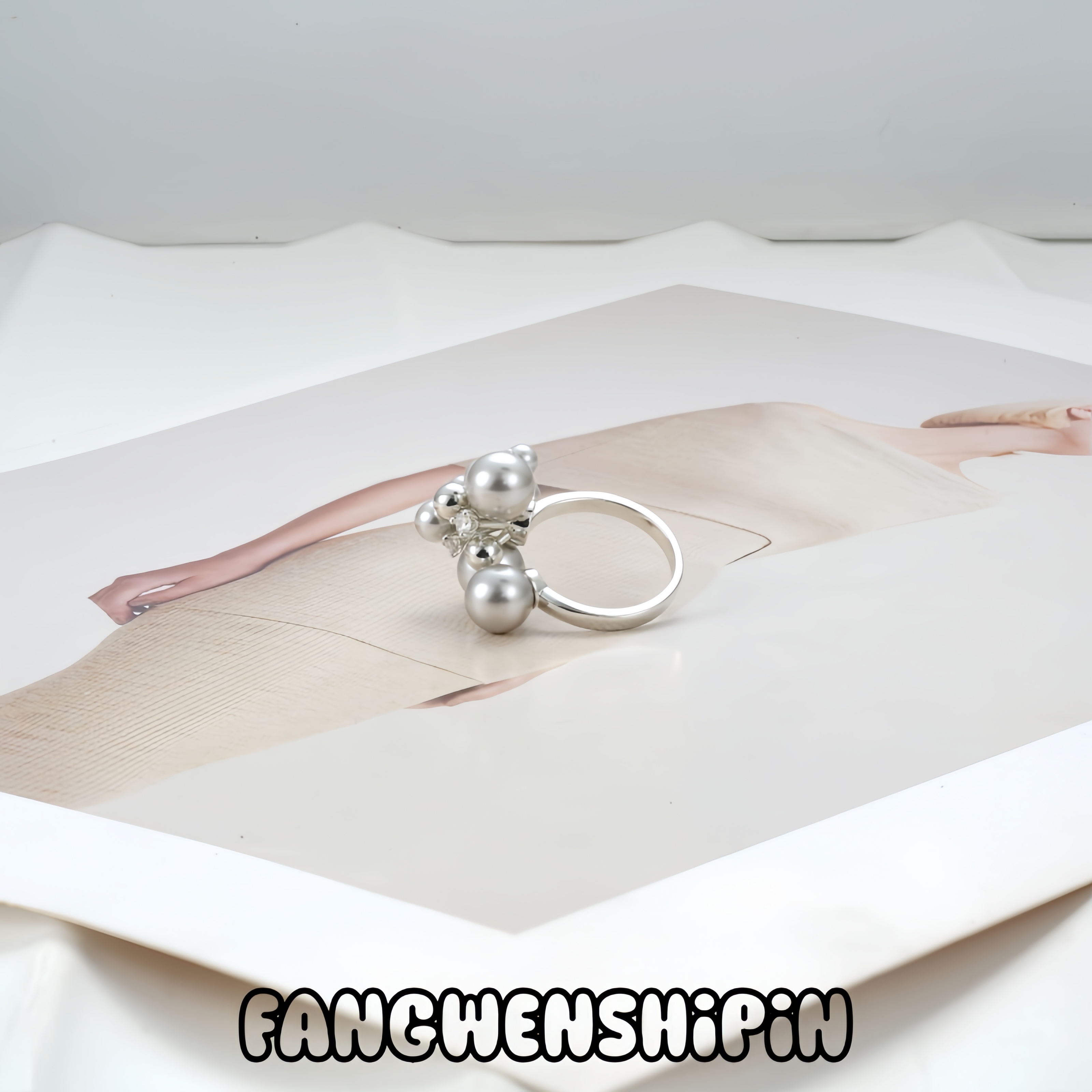 铜合金锆石戒指 【镀K金】4954【开口】