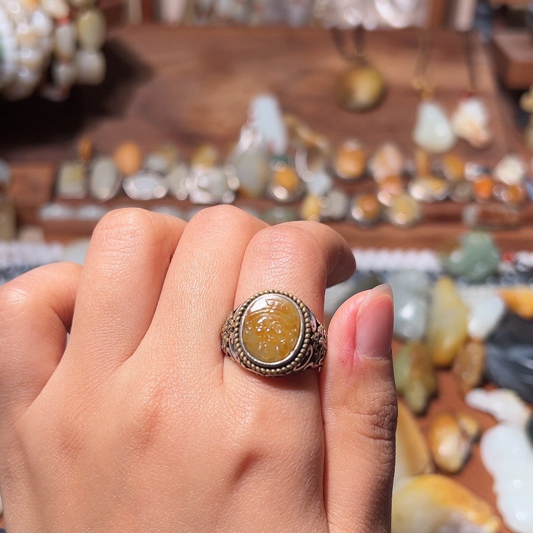 和田玉颈饰银S925镶嵌咚**哥