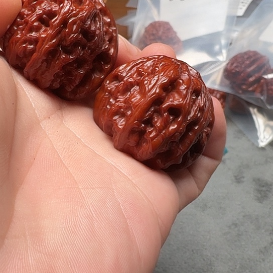 吊坠文玩核桃白狮子011