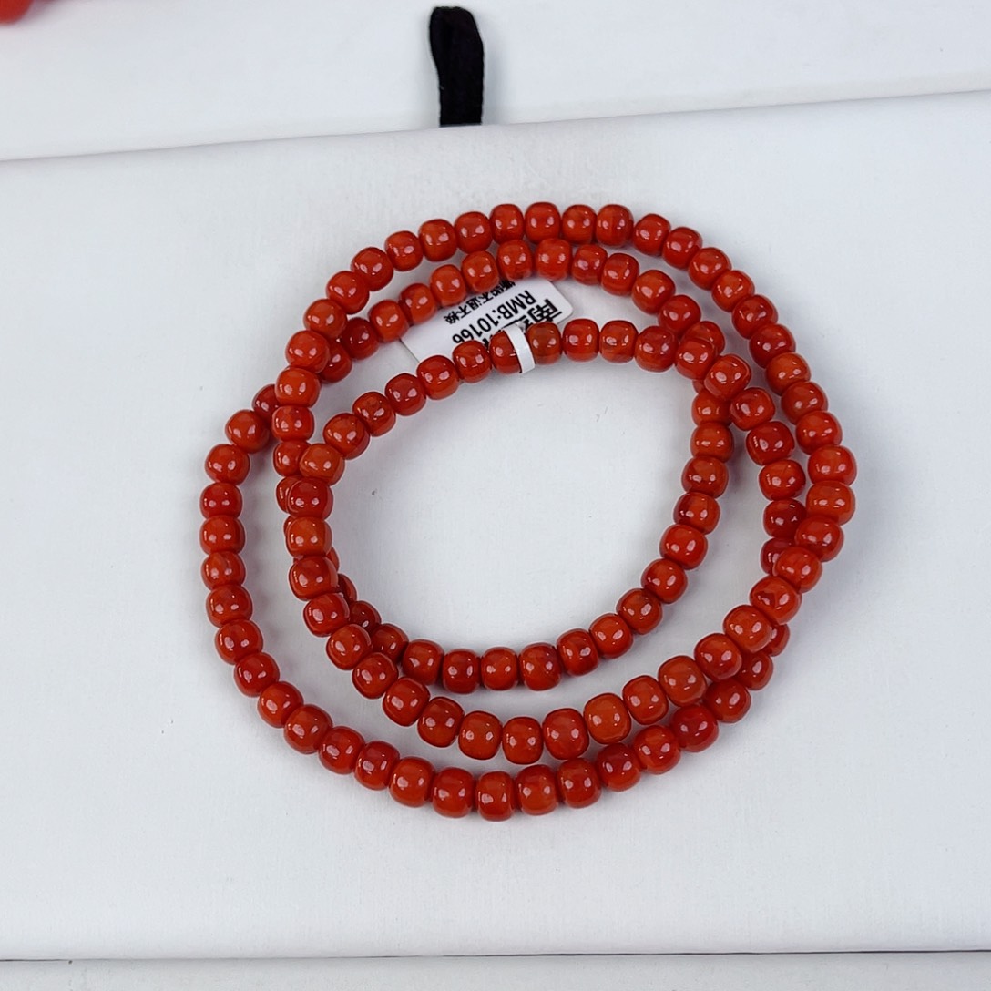 南红玛瑙瓦西老型收藏级多圈6mm未镶嵌深**L