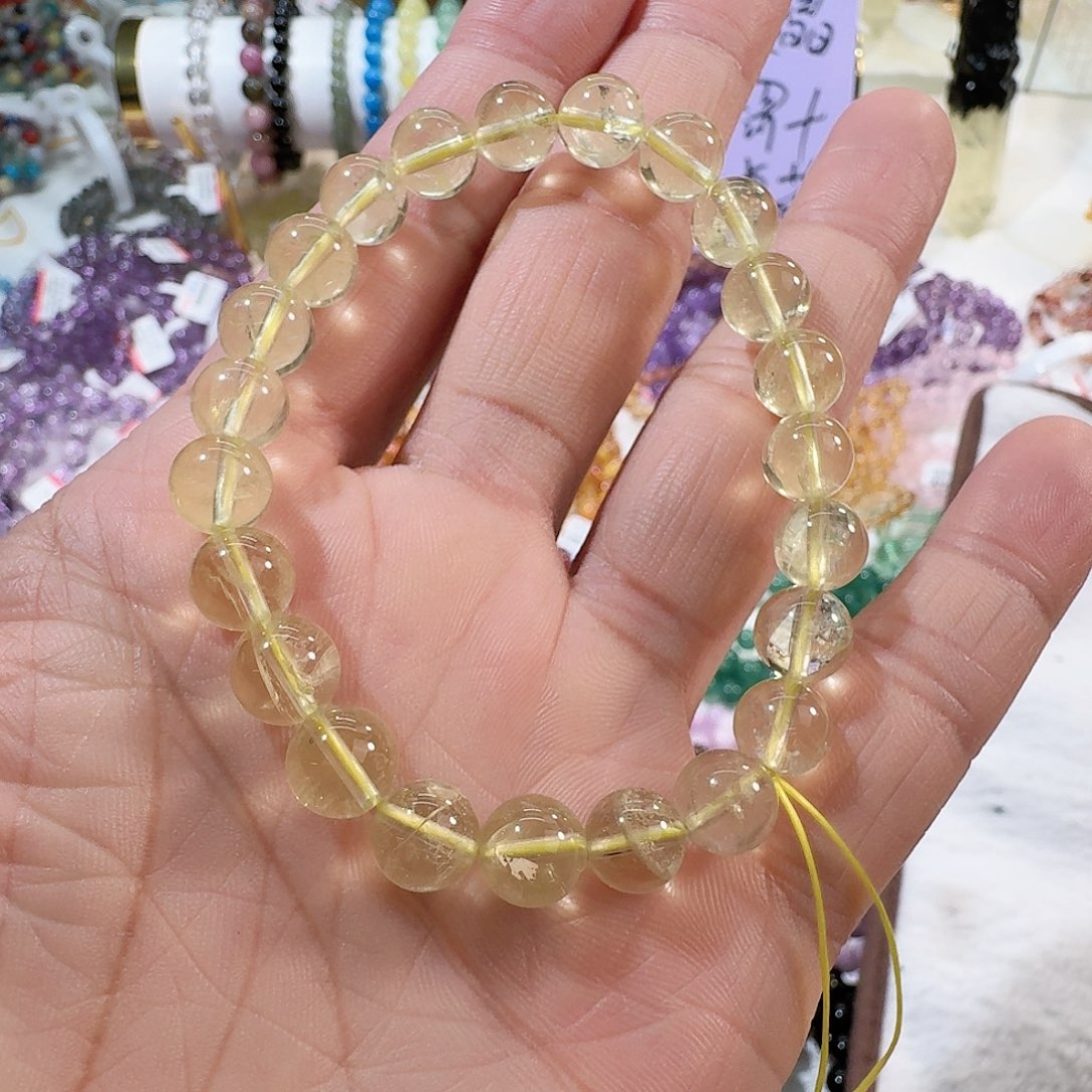 水晶手链未镶嵌柠檬黄