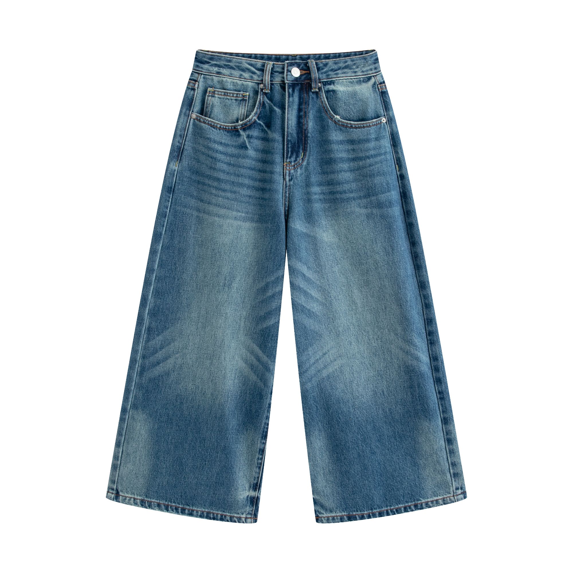 大苏苏／休闲直筒／时尚高街 休闲直筒裤牛仔裤77505