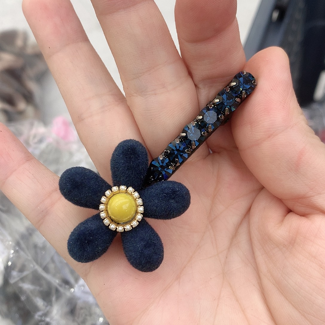 布艺非金属泡菜蓝色小花鸭嘴