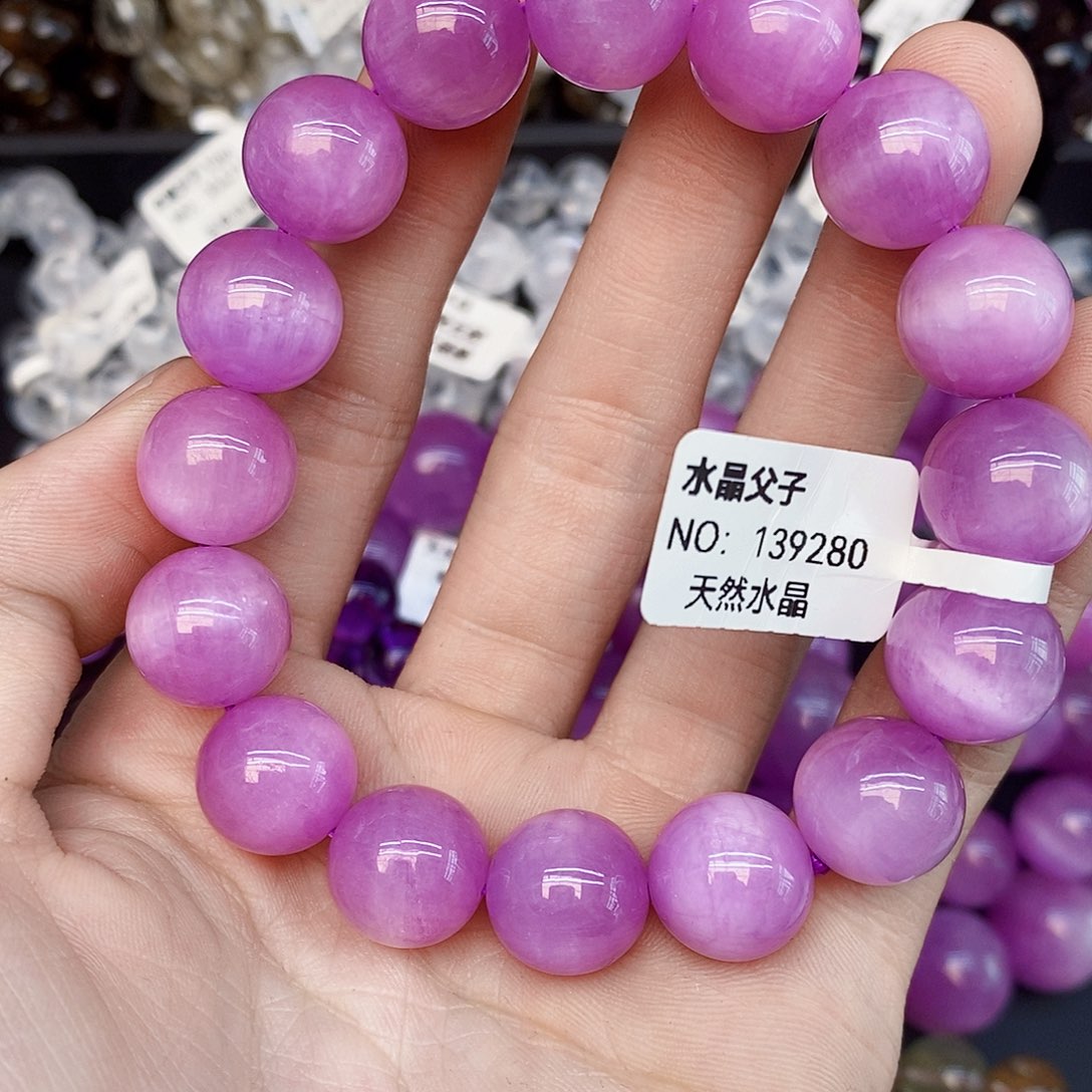 手串锂辉石未镶嵌13紫锂辉13mm