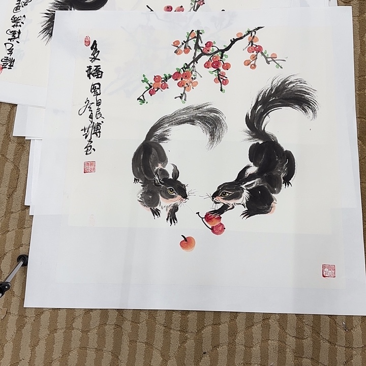 国画花鸟的翅膀和翅膀70.70