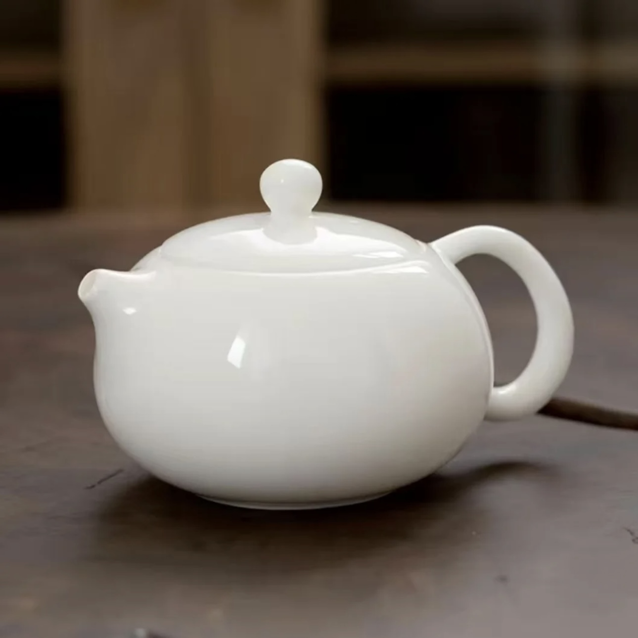 羊脂玉瓷茶壶白瓷功夫茶具泡茶壶陶瓷西施壶（李）