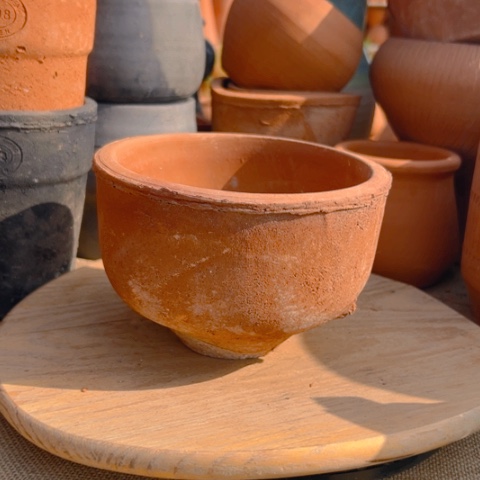 口16高10粗陶小底盆