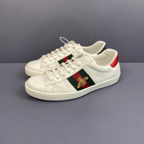 95新 GUCCI/古驰 42.5码 Gucci 小蜜蜂板鞋 鞋底磨损 休闲鞋 280