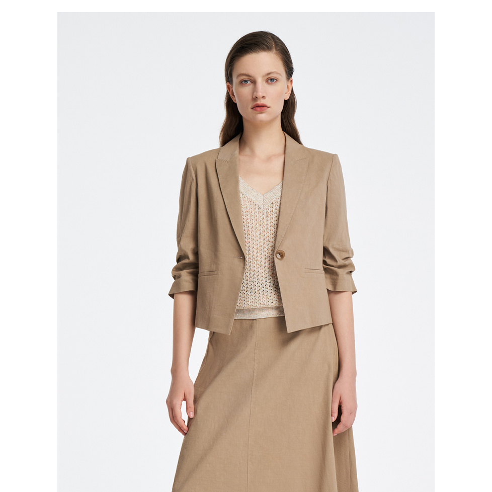 【晨粉专享】Laurel春夏法式五分袖西服外套女LWL342T00800