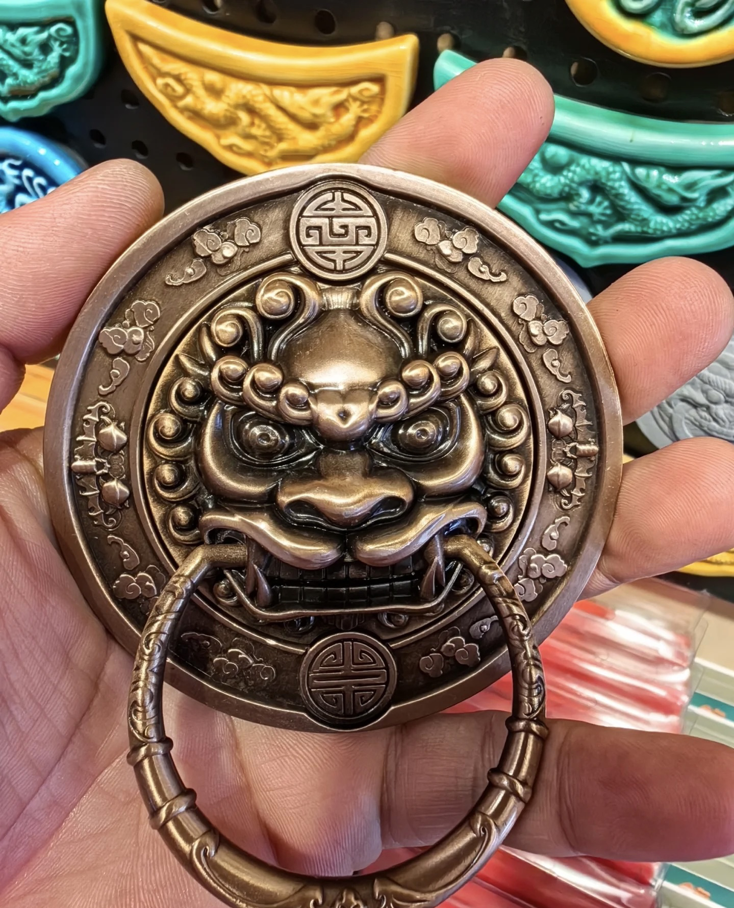 椒图金属冰箱贴 财富守护龙！