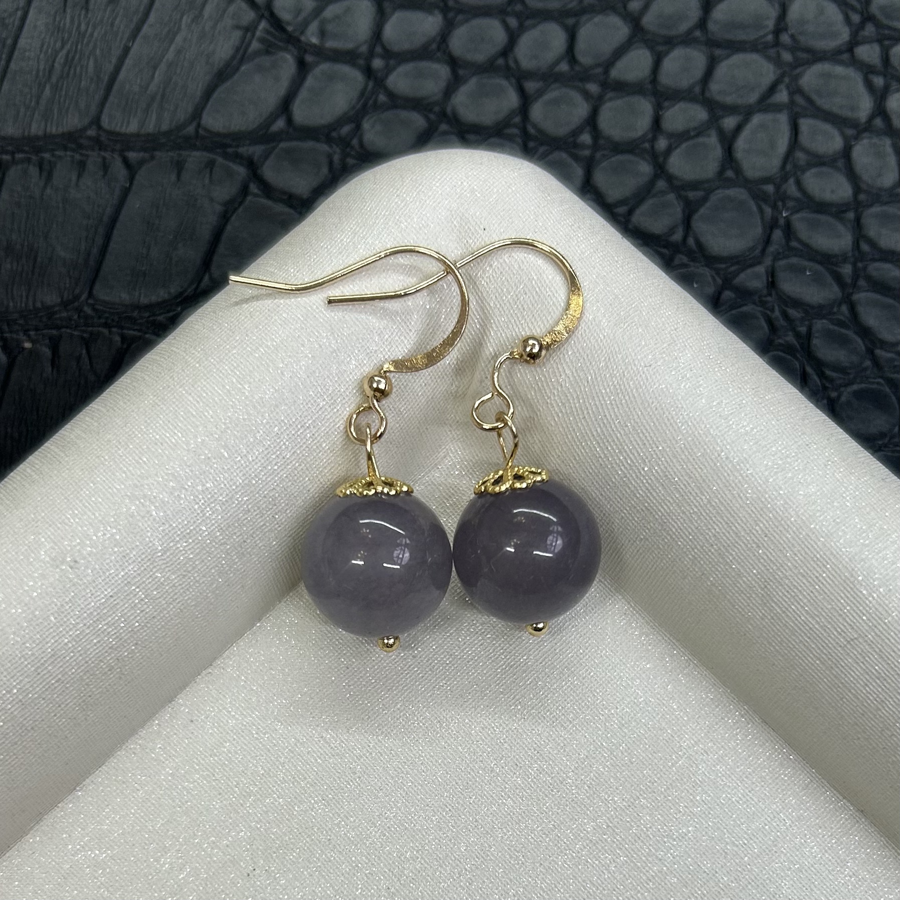 12M烟紫玉耳勾简约素款