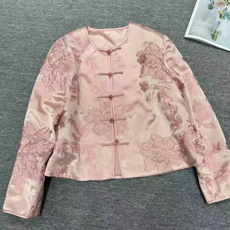 璇子-【国色芳华】早春款国风绚烂牡丹刺绣外套2025C12201