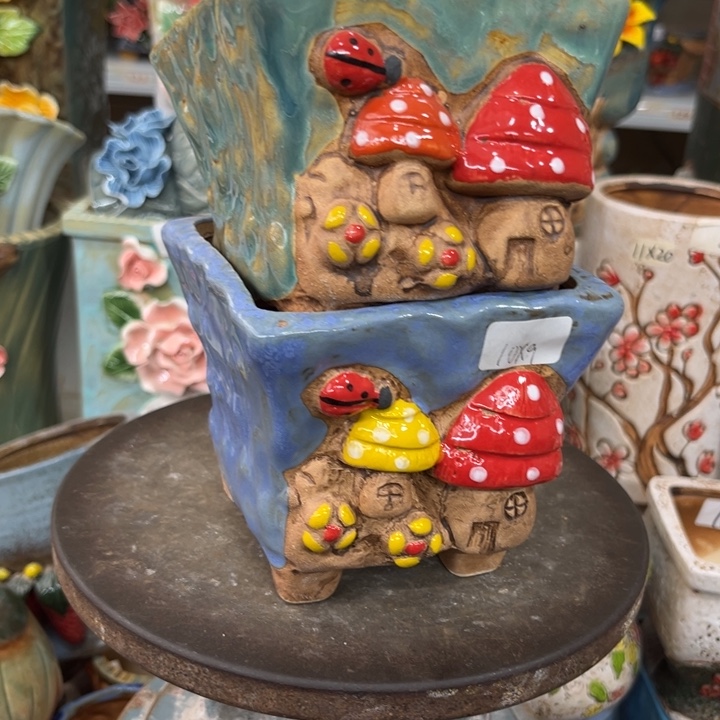 紫砂花盆粗陶材质多肉花盆