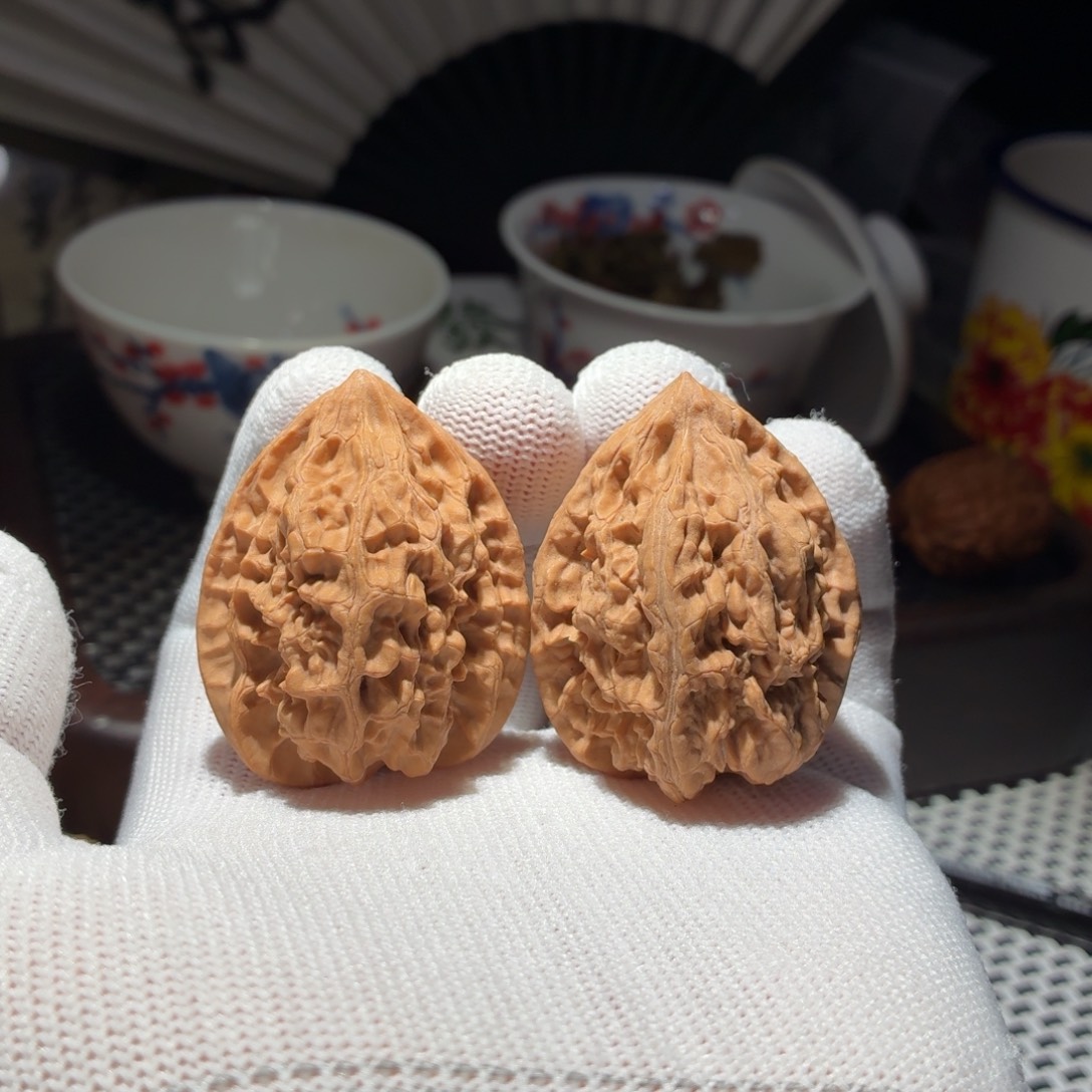 吊坠文玩核桃37朱雀 原树 通对儿