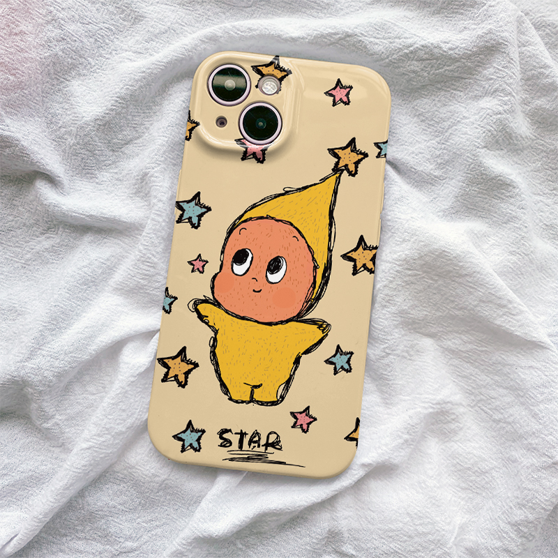 可爱星星人iphone17手机壳16苹果15小米14华为13适用oppovivo少女