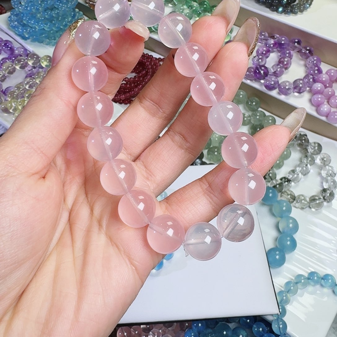 水晶手链未镶嵌K***2粉水晶12