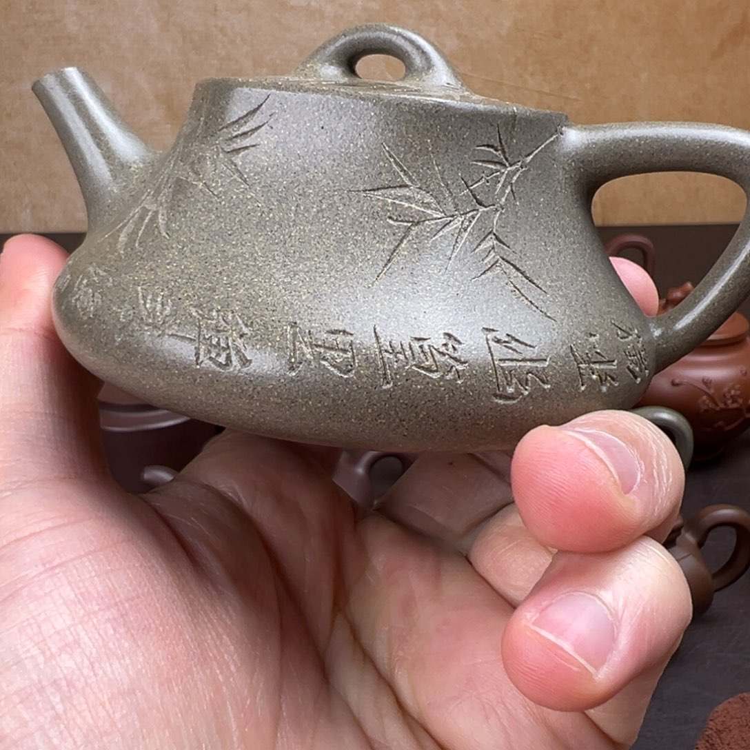 紫砂茶壶茶***菜六方紫砂壶