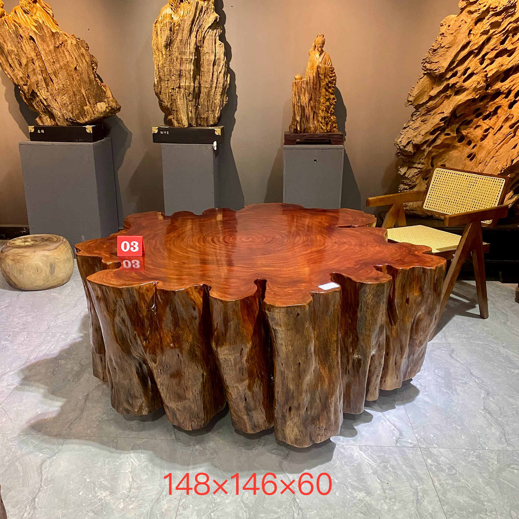 实木圆桌茶桌简约设计自然风格客厅沙发茶几