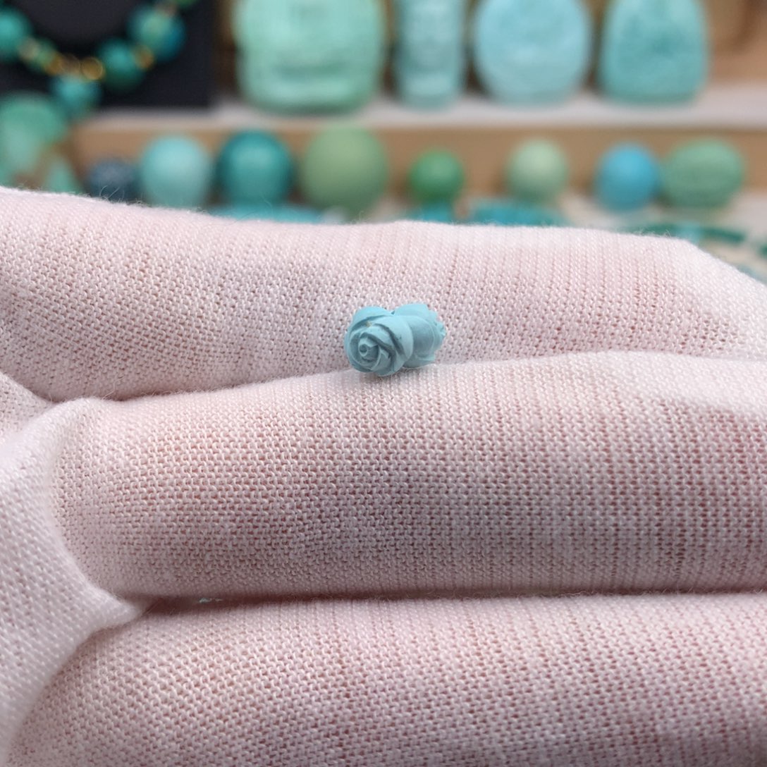 未镶嵌绿松石珠宝奇石8.2mm