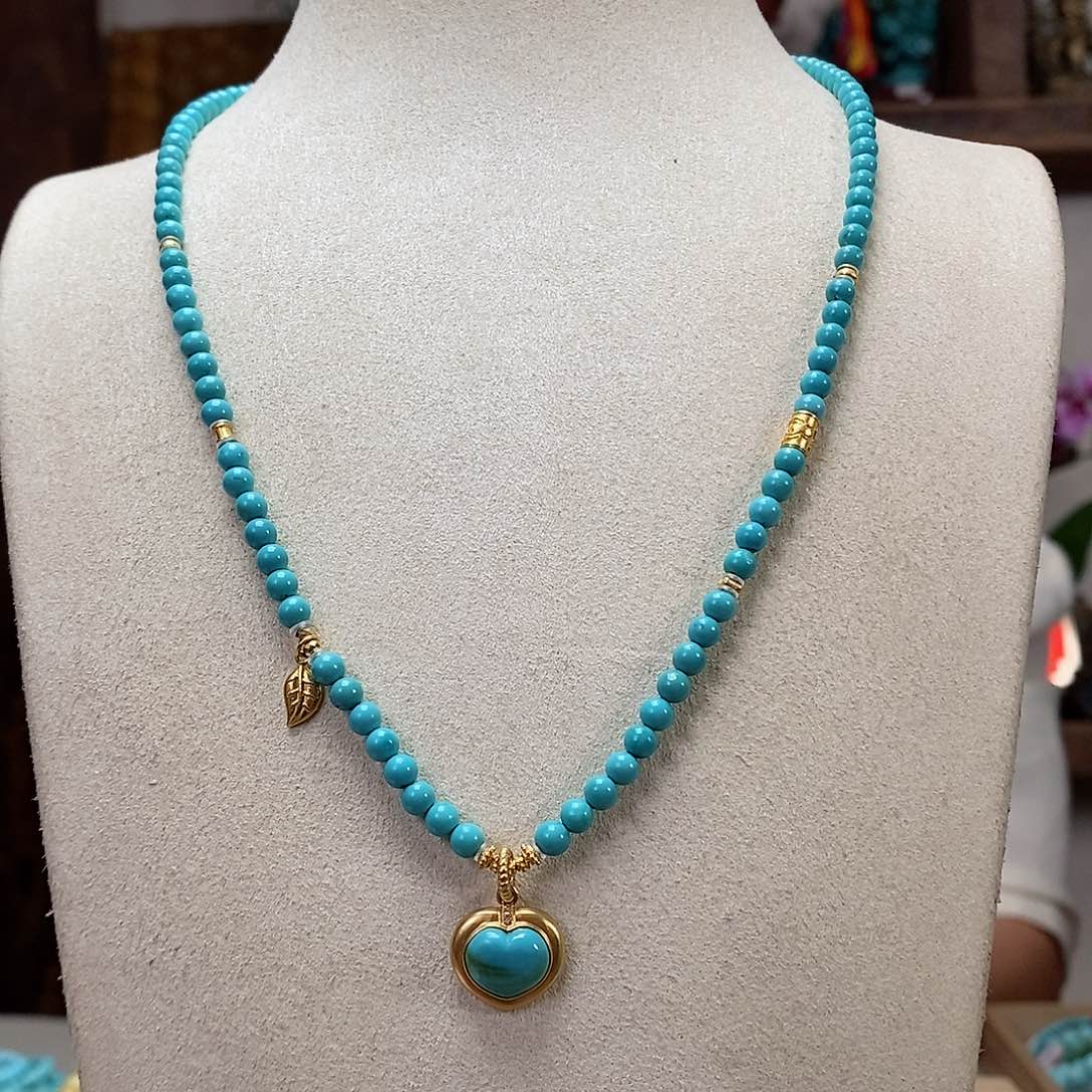 18K金镶嵌绿松石珠宝奇石