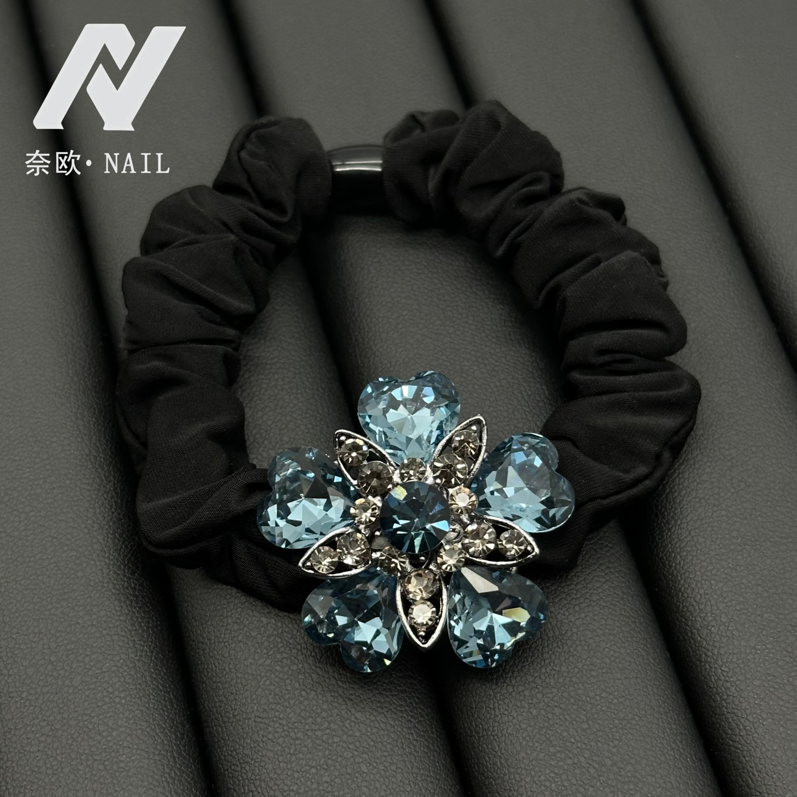 【NAIL·奈欧】韩标正版设计师系列6532雪花发圈头绳百搭蓝色