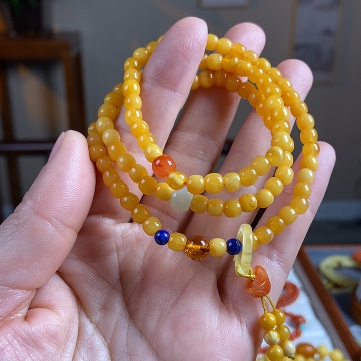 琥珀手链未镶嵌蜜蜡手串5