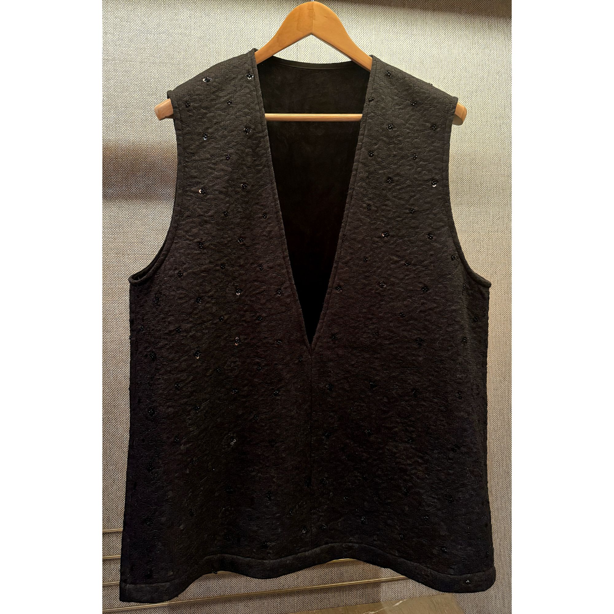 紫紫 流光梦境 星空马夹时尚深V领秋冬亮片气质马甲ZC12SZHJ462