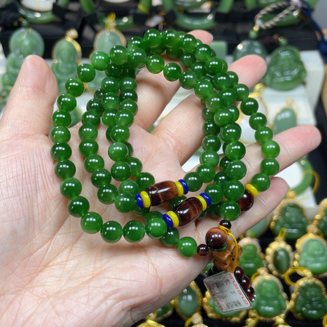 和田玉（碧玉）未镶嵌毛衣链