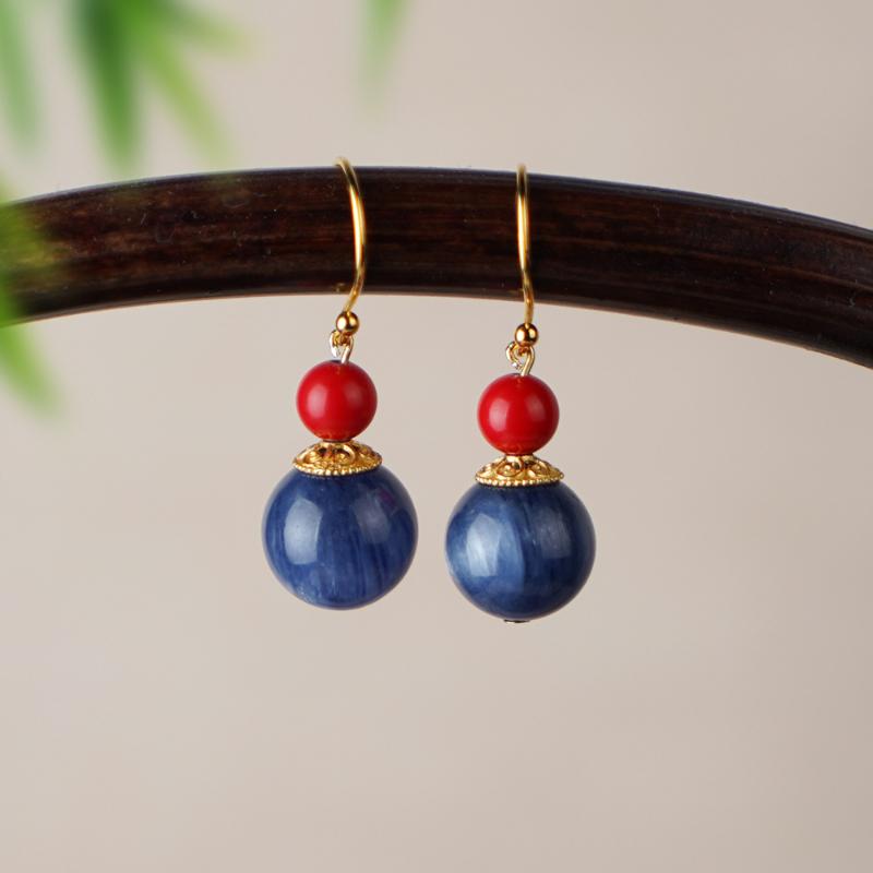 【香掌柜】蓝晶石耳饰（发一件）