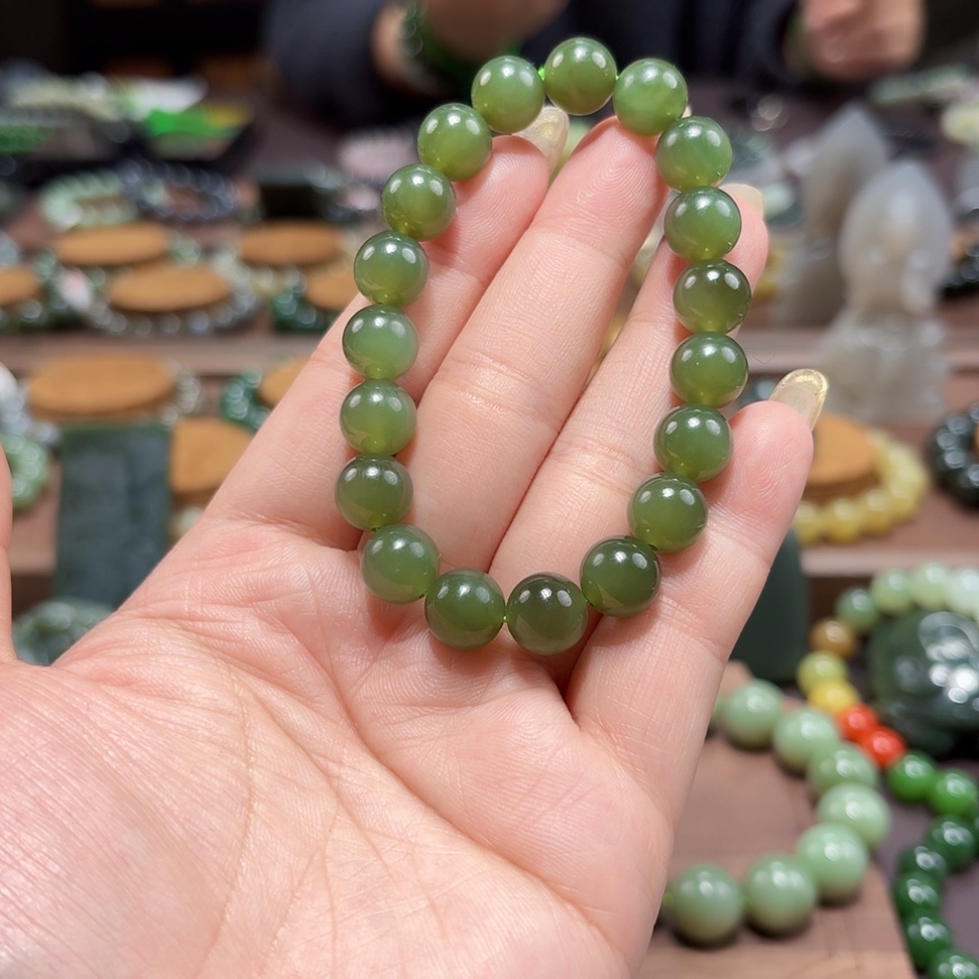 和田玉未镶嵌手链10 