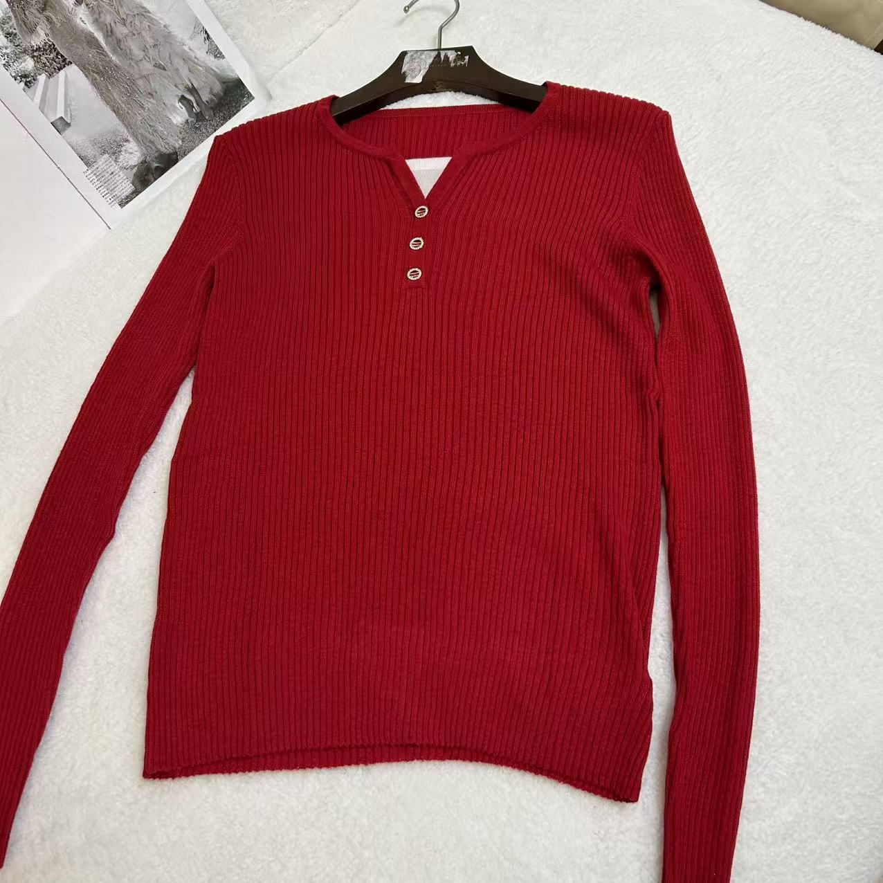 春季新款休闲时尚百搭显瘦针织衫H3122