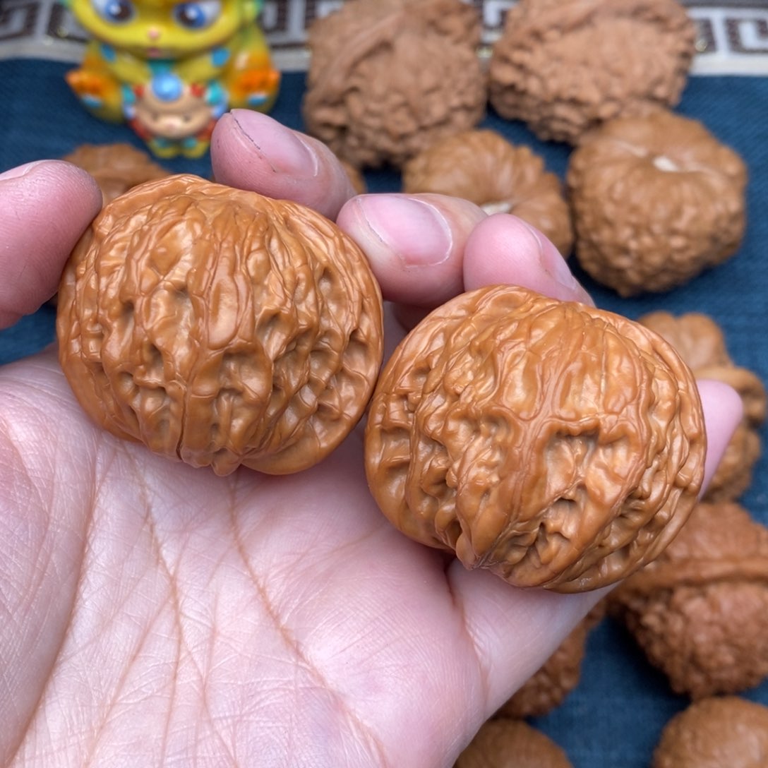 文玩核桃把件D***k41.8山地正磨全品