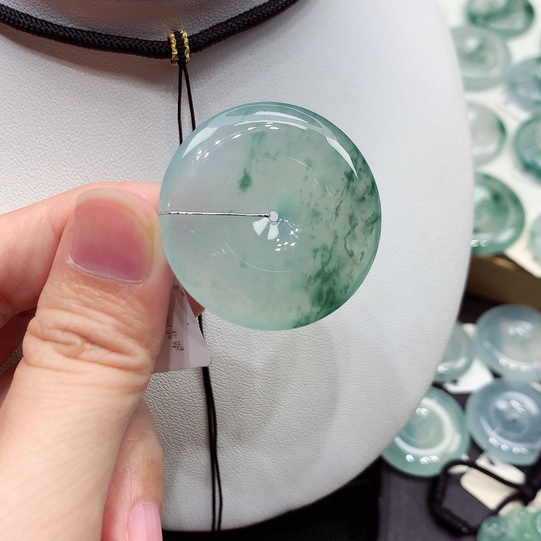 颈饰未镶嵌翡翠编号23，34.5/5.7