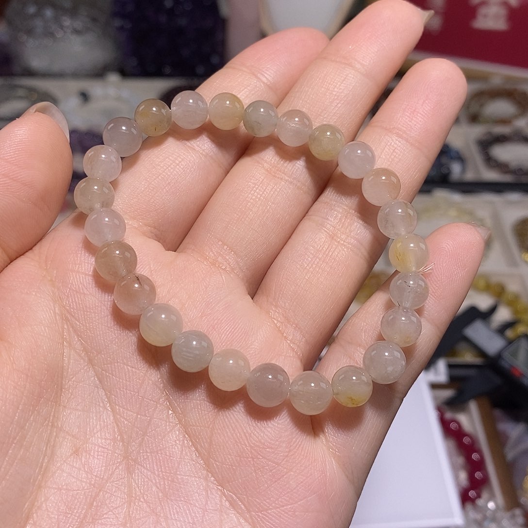 未镶嵌手串水晶兔毛