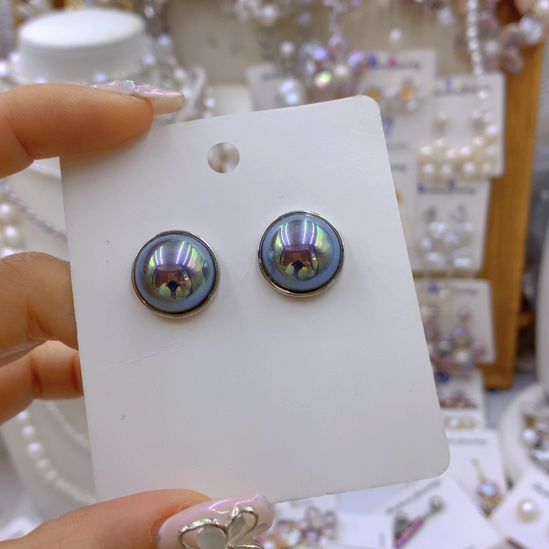 淡水珍珠耳饰合金